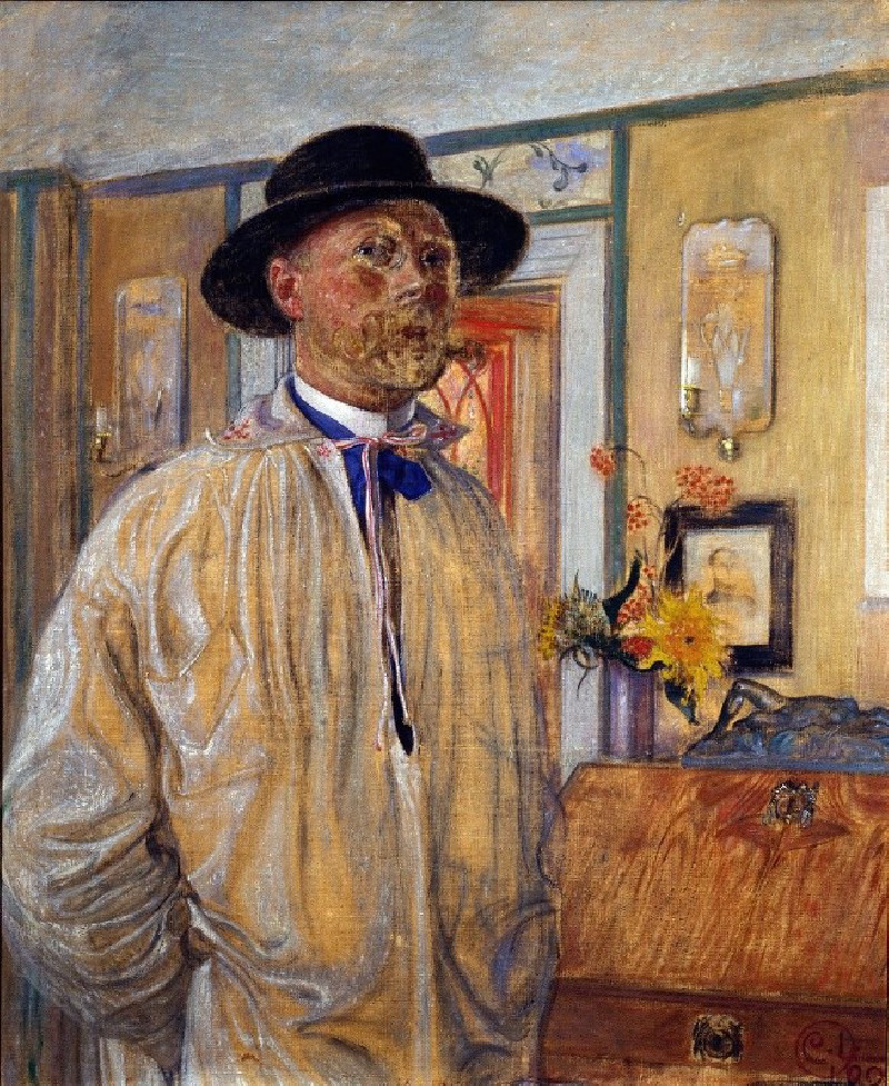 Carl Larsson reprodukcija Self-Portrait (1905), VISOS REPRODUKCIJOS , paveikslai, reprodukcijos internetu