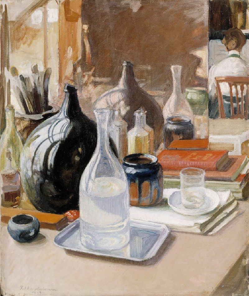 Still Life (1909) reproduction of painting by Pekka Halonen. Still-life