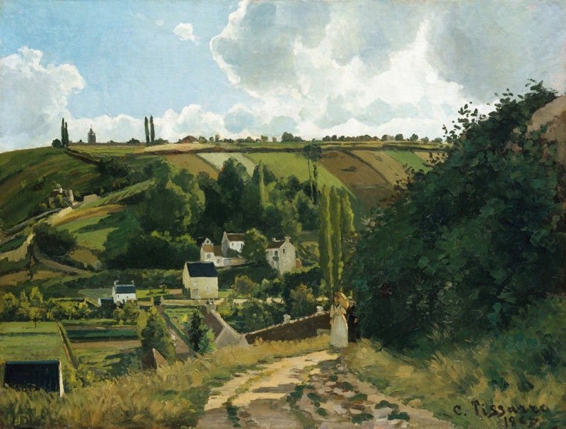 Jalais Hill, Pontoise (1867) reproduction of painting by Camille Pissarro. ALL GICLEE PRINTS