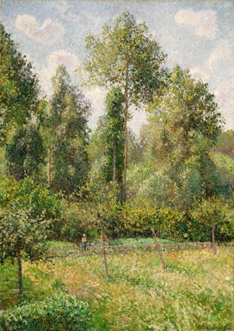 Poplars, Éragny (1895) reproduction of painting by Camille Pissarro. ALL GICLEE PRINTS