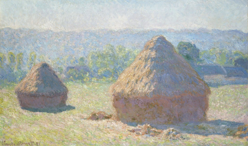 Haystacks, end of Summer (1891) reproduction of painting by Oscar-Claude Monet. ALL GICLEE PRINTS