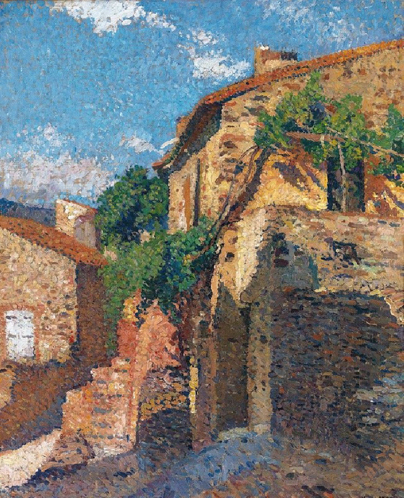 Maisons À Collioure reproduction of painting by Henri Martin. ALL GICLEE PRINTS