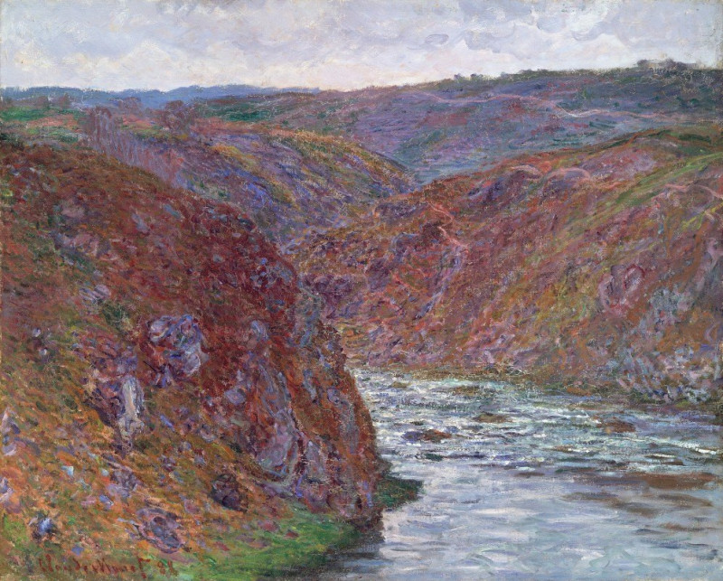 Valley of the Creuse (Gray Day) (1889) reproduction of painting by Oscar-Claude Monet. ALL GICLEE PRINTS