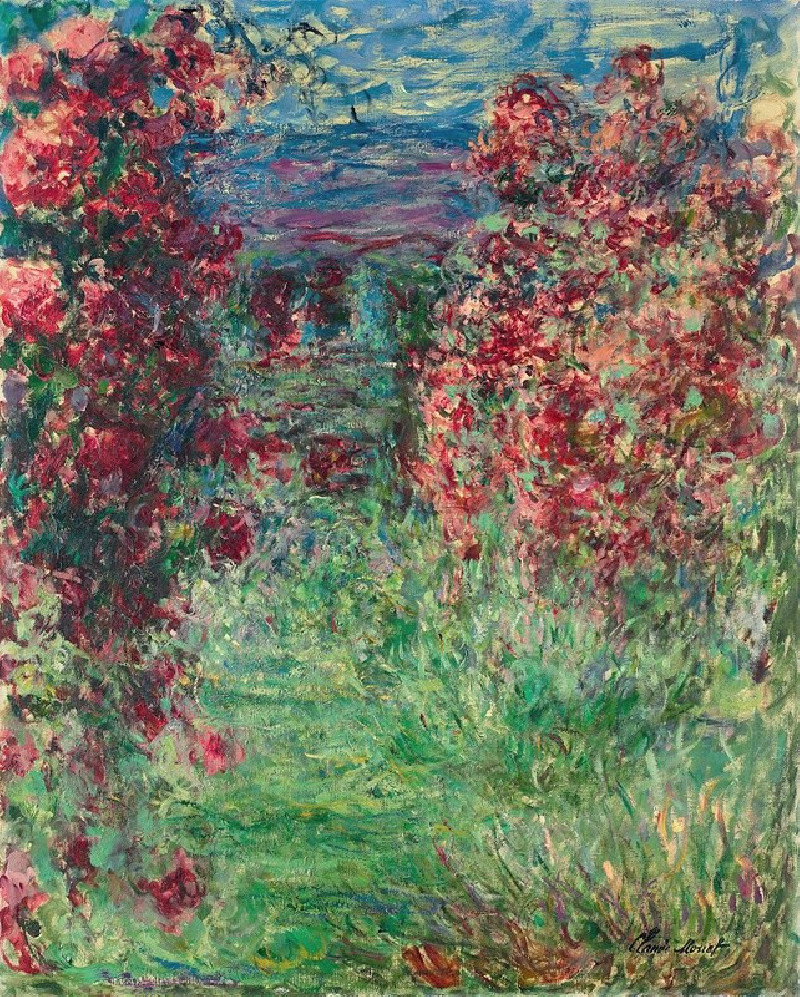 La maison dans les roses (1925) reproduction of painting by Oscar-Claude Monet. ALL GICLEE PRINTS