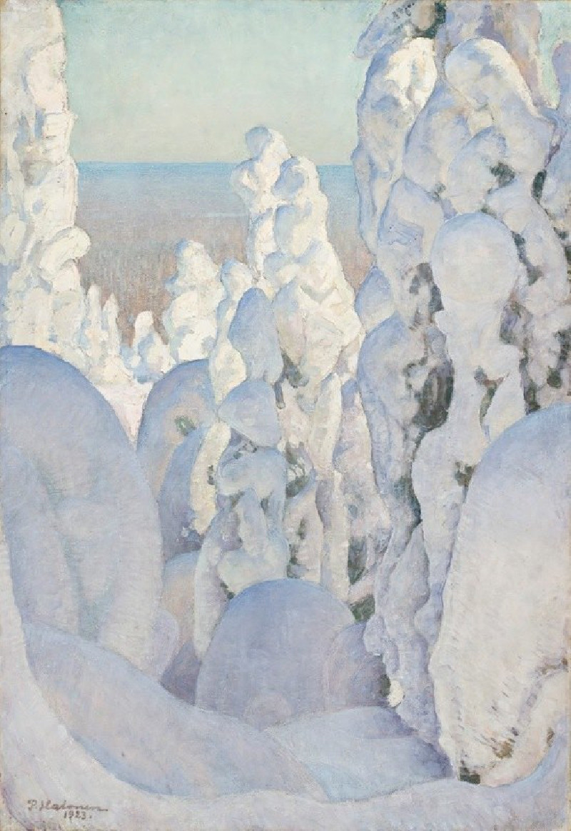 Winter Landscape, Kinahmi (1923) reproduction of painting by Pekka Halonen. ALL GICLEE PRINTS