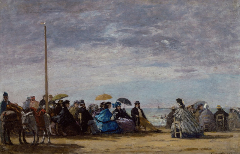 The beach (1864) reproduction of painting by Eugène Boudin. ALL GICLEE PRINTS