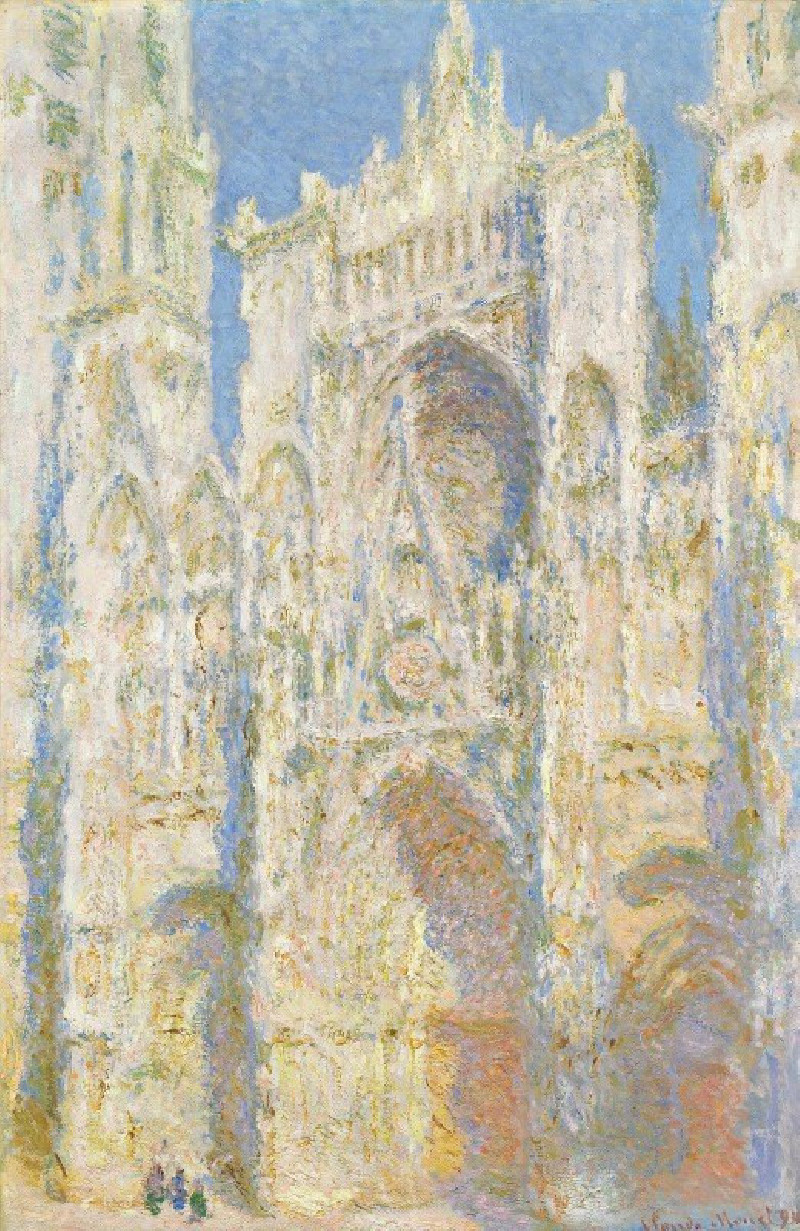 Oscar-Claude Monet reprodukcija Rouen Cathedral, West Façade, Sunlight (1894), VISOS REPRODUKCIJOS , paveikslai, reprodukcijo...