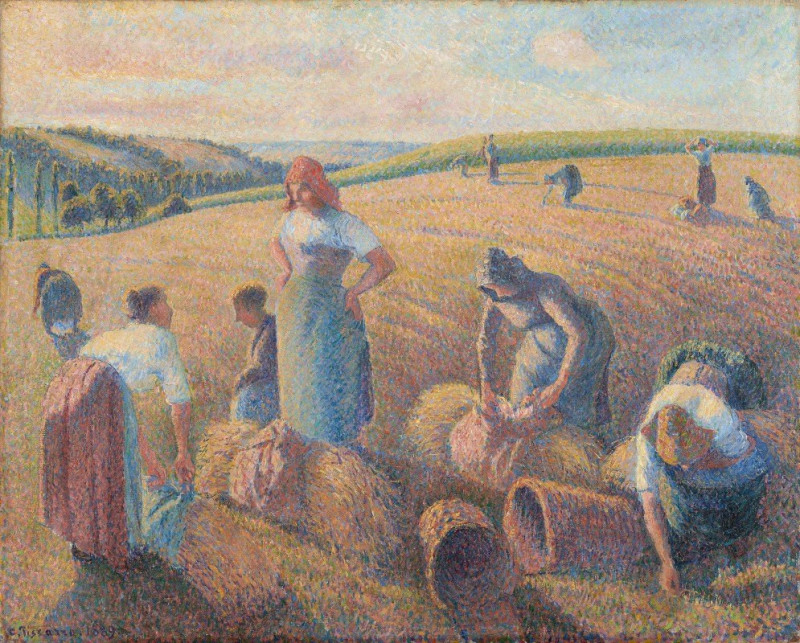 The Gleaners (1889) reproduction of painting by Camille Pissarro. ALL GICLEE PRINTS