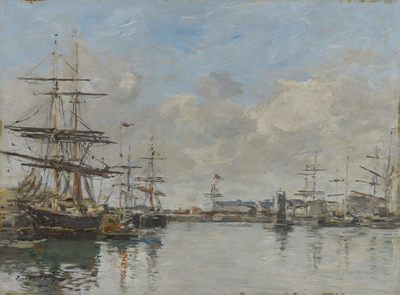 1824–1898 The Harbor of Le Havre (ca. 1885–90) reproduction of painting by Eugène Boudin. ALL GICLEE PRINTS