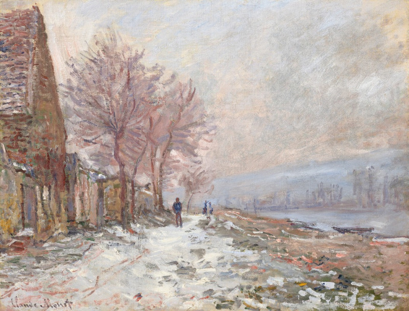 Lavacourt, l’hiver (1879) reproduction of painting by Oscar-Claude Monet. ALL GICLEE PRINTS