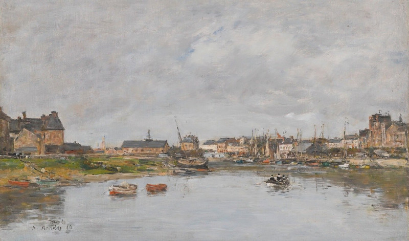 Trouville, Le Port (1880) reproduction of painting by Eugène Boudin. ALL GICLEE PRINTS