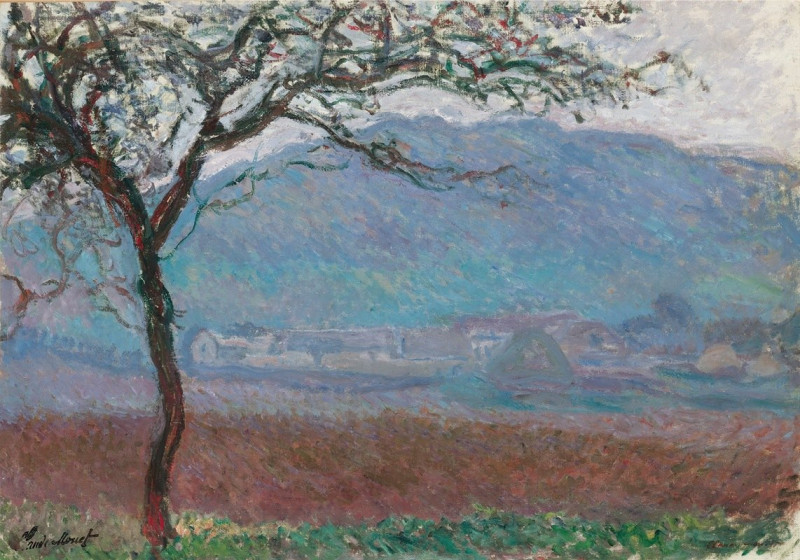 Champ À Giverny (1887) reproduction of painting by Oscar-Claude Monet. ALL GICLEE PRINTS