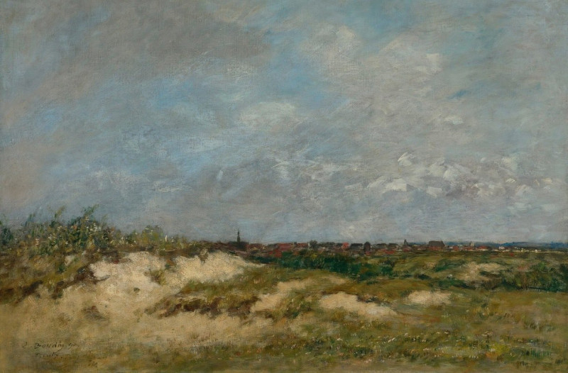 Berck. Les Dunes Par Gros Temps (1890) reproduction of painting by Eugène Boudin. ALL GICLEE PRINTS