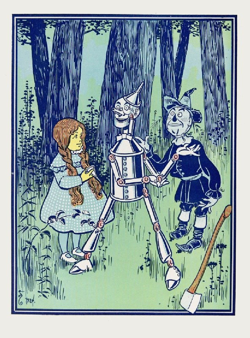 ‘This is the great comfort,’ said the Tin Woodman (1900) reproduction of painting by William Wallace Denslow. ALL GICLEE PRINTS