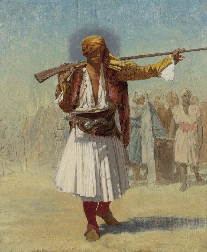 Arnaut Officer (1894) reproduction of painting by Jean-Léon Gérôme. ALL GICLEE PRINTS