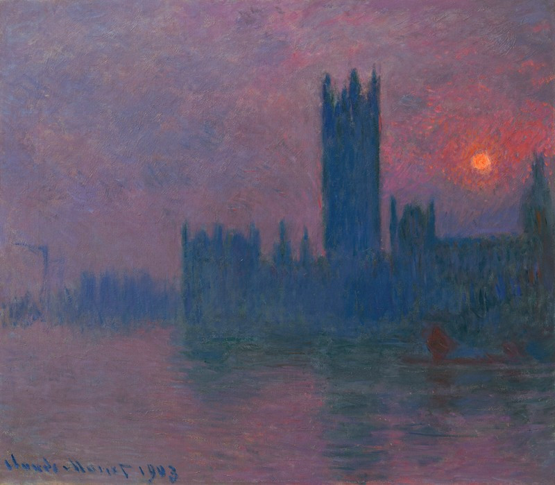 Oscar-Claude Monet reprodukcija Le Parlement, soleil couchant (1900-1903), VISOS REPRODUKCIJOS , paveikslai, reprodukcijos in...