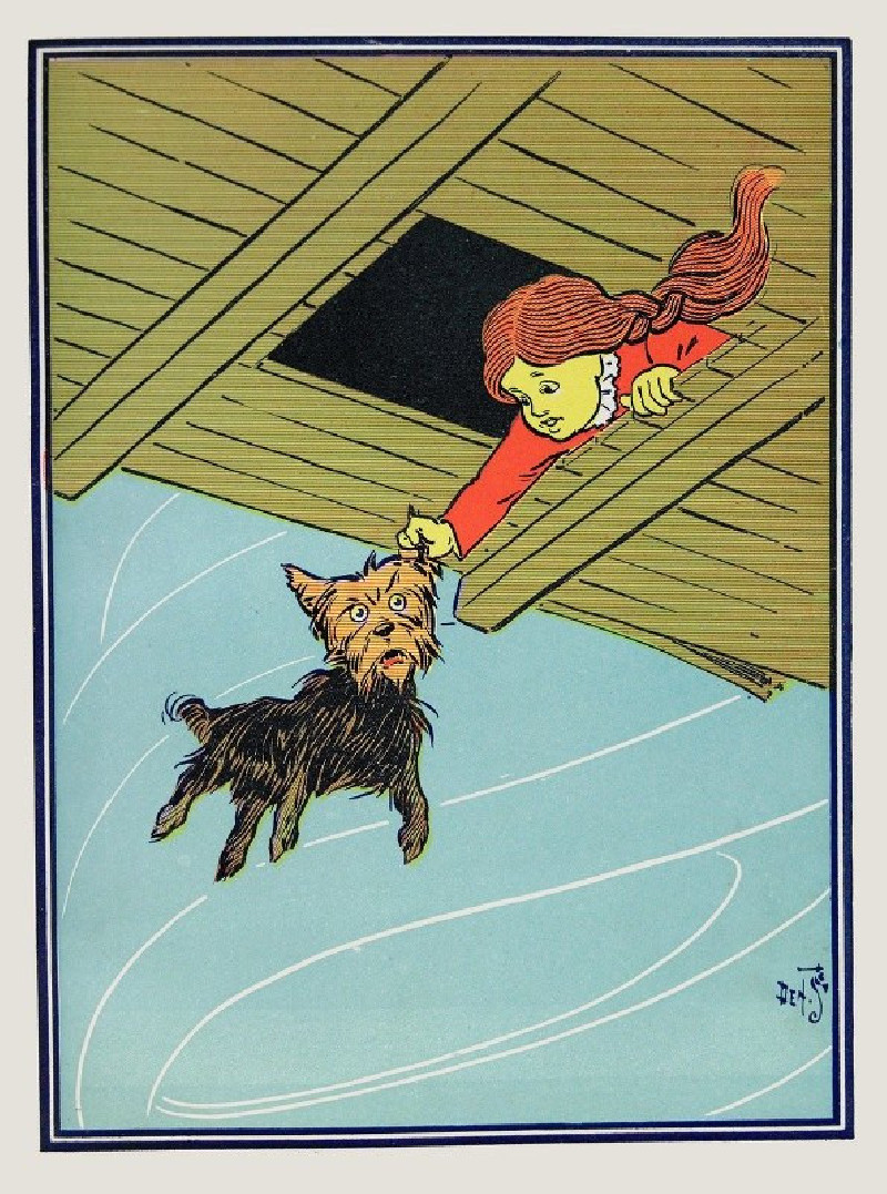 She caught Toto by the ear (1900) reproduction of painting by William Wallace Denslow. ALL GICLEE PRINTS