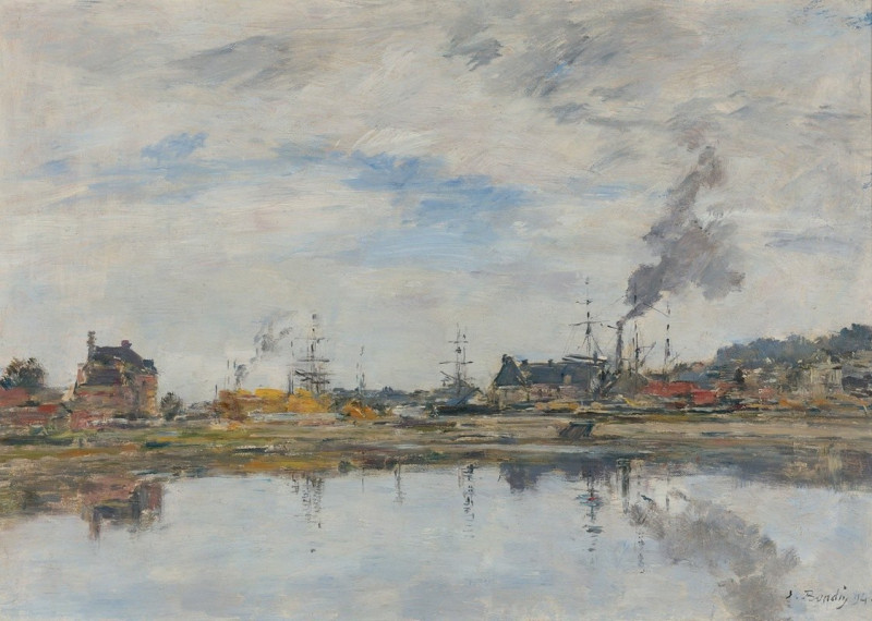 La Retenue À Trouville (1894) reproduction of painting by Eugène Boudin. ALL GICLEE PRINTS