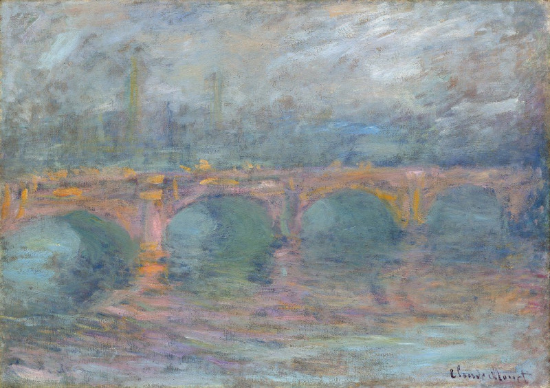 Waterloo Bridge,London at Sunset (1904) reproduction of painting by Oscar-Claude Monet. ALL GICLEE PRINTS