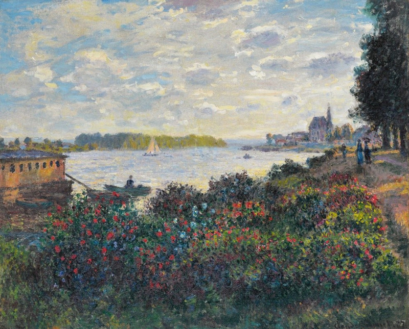 La Seine À Argenteuil (1877) reproduction of painting by Oscar-Claude Monet. ALL GICLEE PRINTS