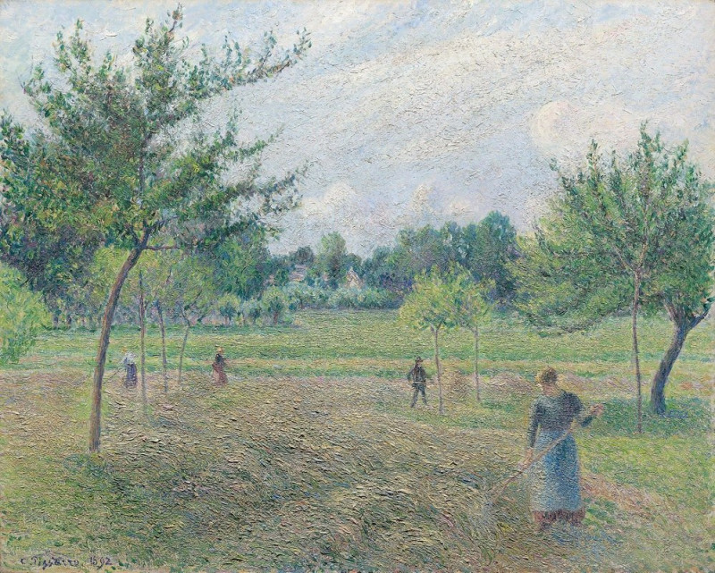 Camille Pissarro reprodukcija Haymaking at Éragny (1892), VISOS REPRODUKCIJOS , paveikslai, reprodukcijos internetu