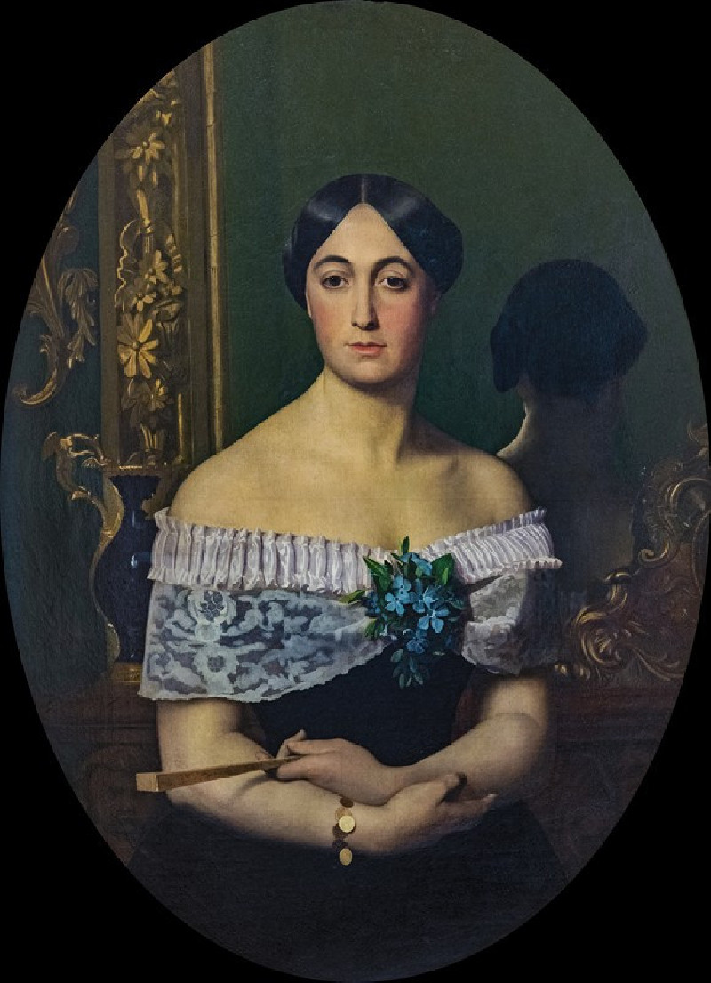 Portrait de femme (between 1846 and 1855) reproduction of painting by Jean-Léon Gérôme. ALL GICLEE PRINTS