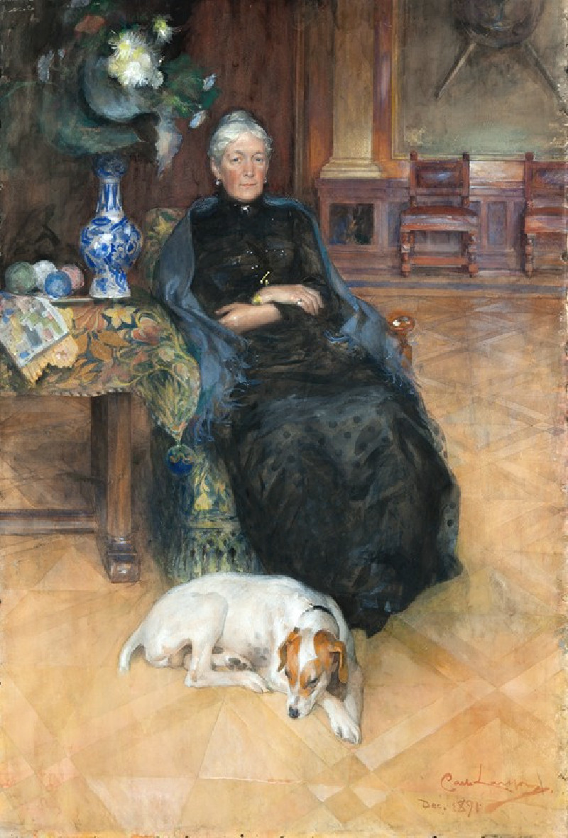 Göthilda Fürstenberg (1891) reproduction of painting by Carl Larsson. ALL GICLEE PRINTS