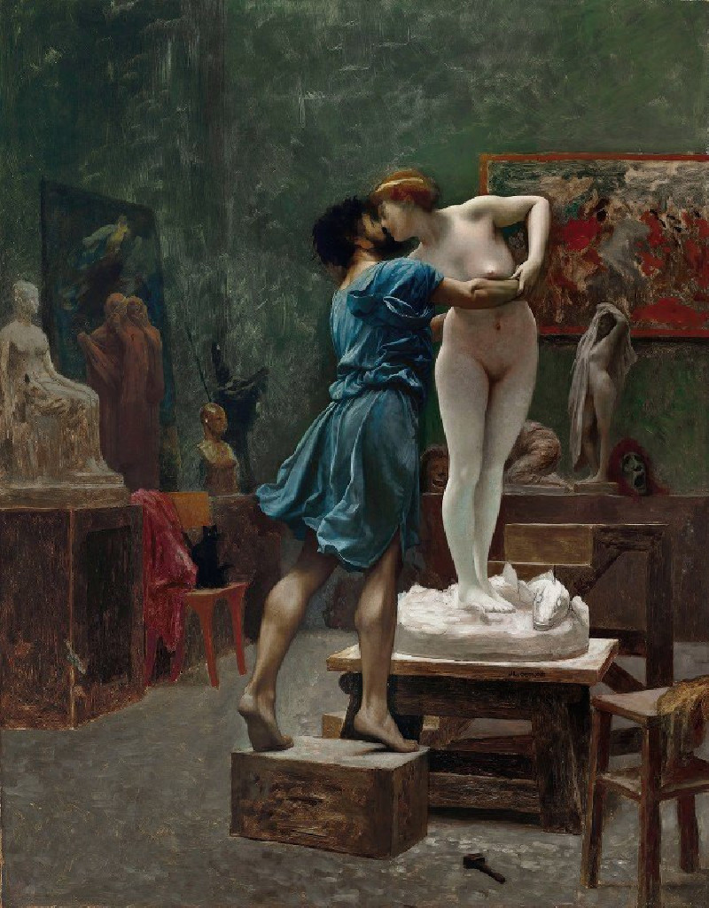 Pygmalion et Galatée, esquisse à l’huile (1890) reproduction of painting by Jean-Léon Gérôme. ALL GICLEE PRINTS