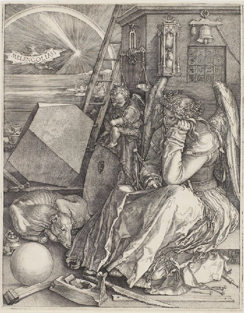 Melencolia I (1514) reproduction of painting by Albrecht Durer. ALL GICLEE PRINTS