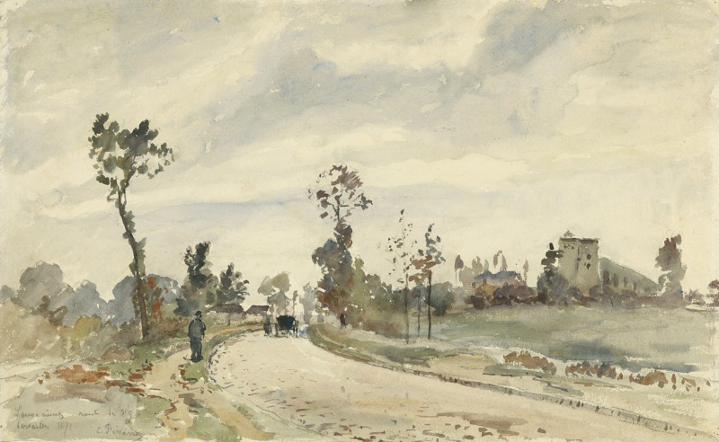 Camille Pissarro reprodukcija Louveciennes, Route de Saint-Germain (1871), VISOS REPRODUKCIJOS , paveikslai, reprodukcijos in...