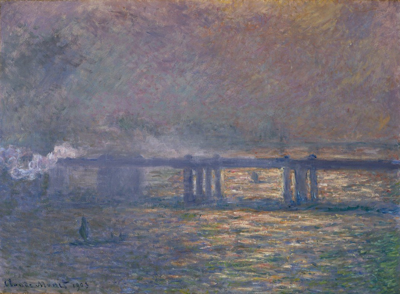 Oscar-Claude Monet reprodukcija Charing Cross Bridge (1903), VISOS REPRODUKCIJOS , paveikslai, reprodukcijos internetu