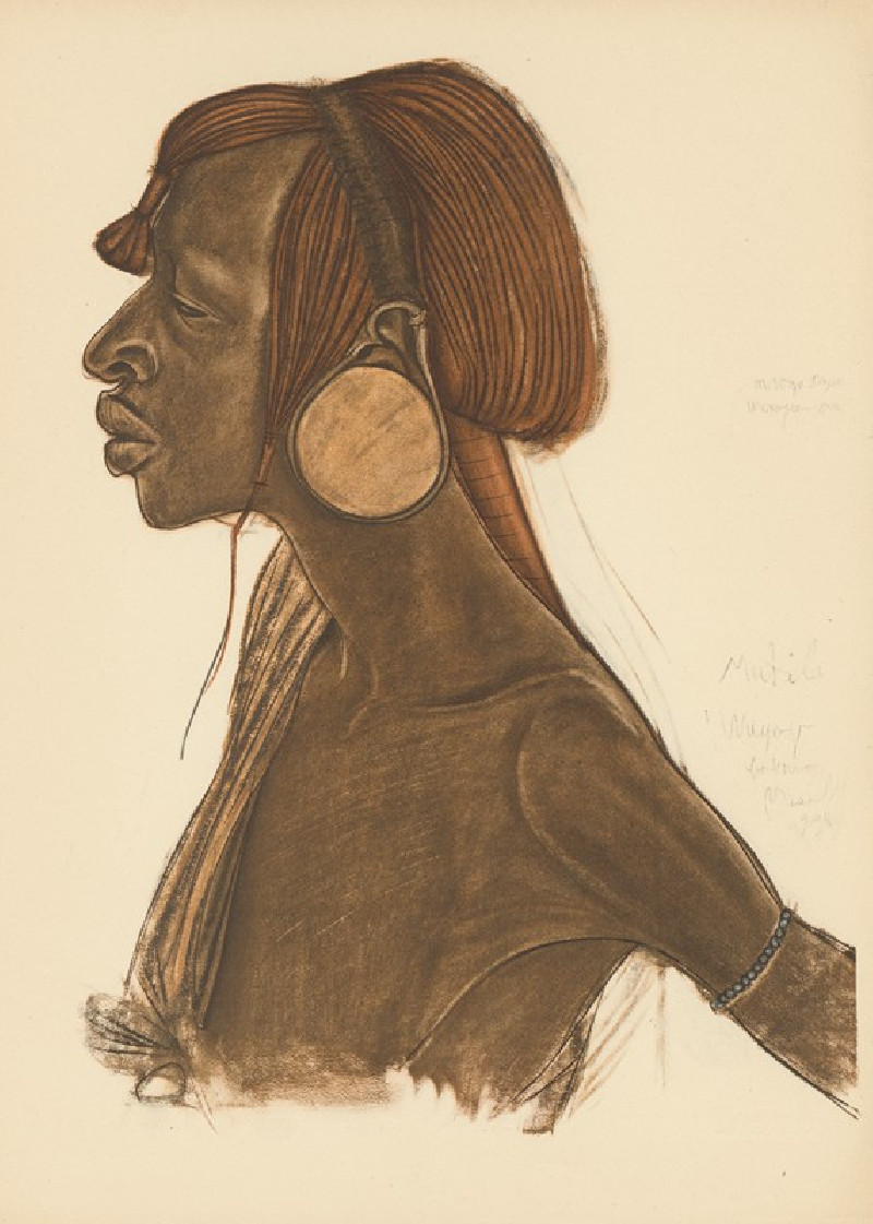 Dessins et peintures d’Afrique pl 40 (1927) reproduction of painting by Alexandre Jacovleff. ALL GICLEE PRINTS