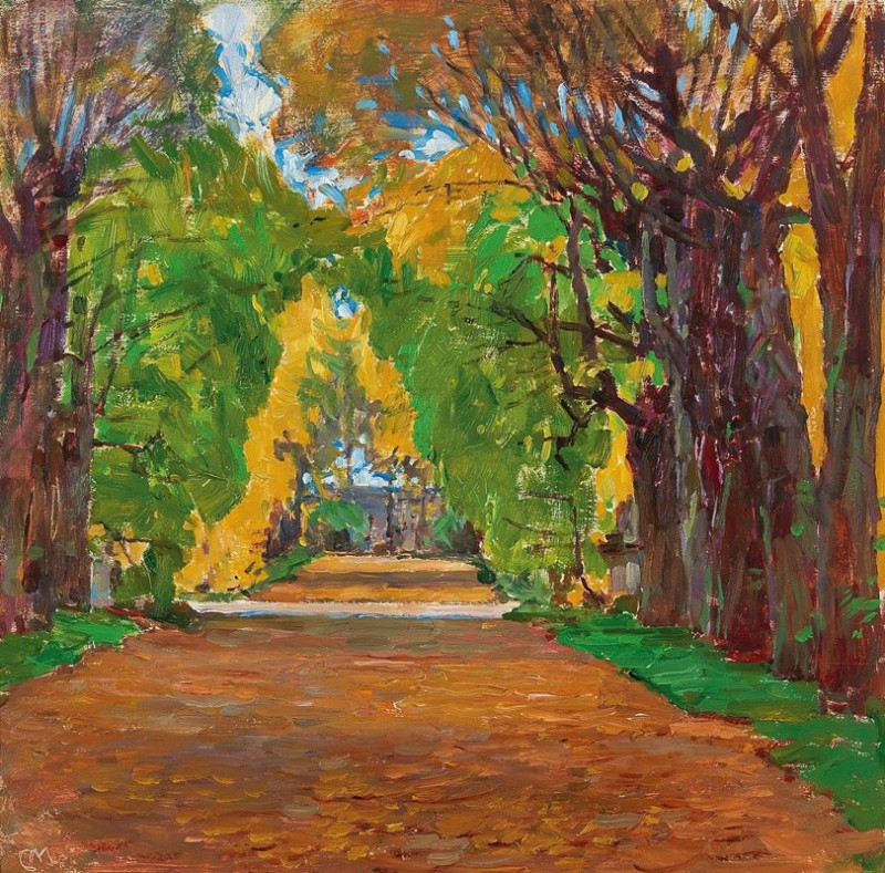 Motiv aus dem Schloßpark in Jevisovice (c. 1930) reproduction of painting by Carl Moll. ALL GICLEE PRINTS