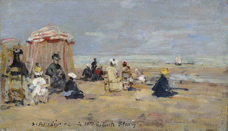 Eugène Boudin reprodukcija On the Beach (1894), VISOS REPRODUKCIJOS , paveikslai, reprodukcijos internetu