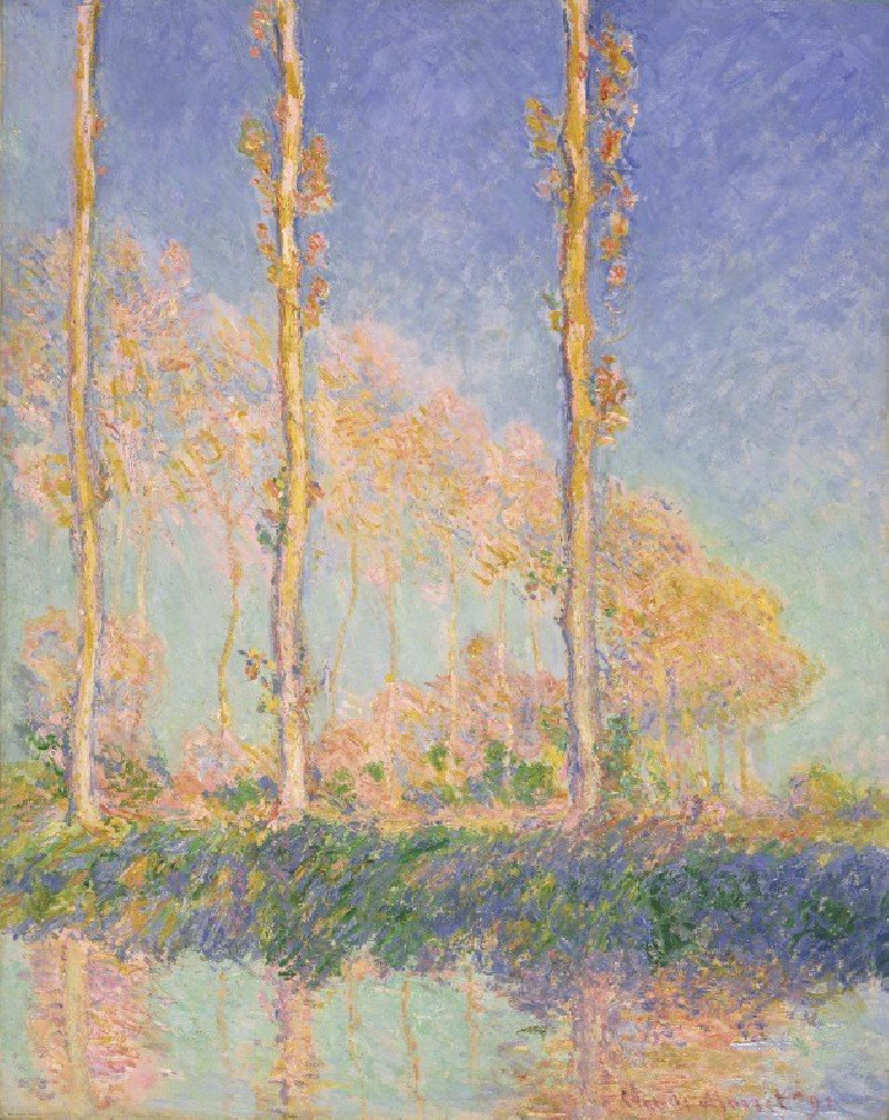 Poplars (1891) reproduction of painting by Oscar-Claude Monet. ALL GICLEE PRINTS