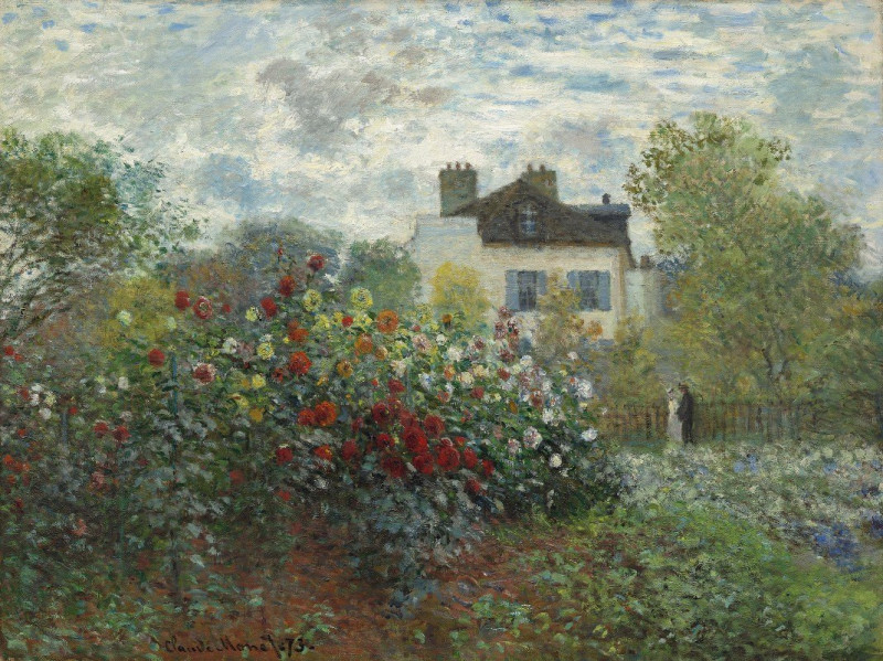 Oscar-Claude Monet reprodukcija The Artist’s Garden in Argenteuil (A Corner of the Garden with Dahlias) (1873), VISOS REPRODU...