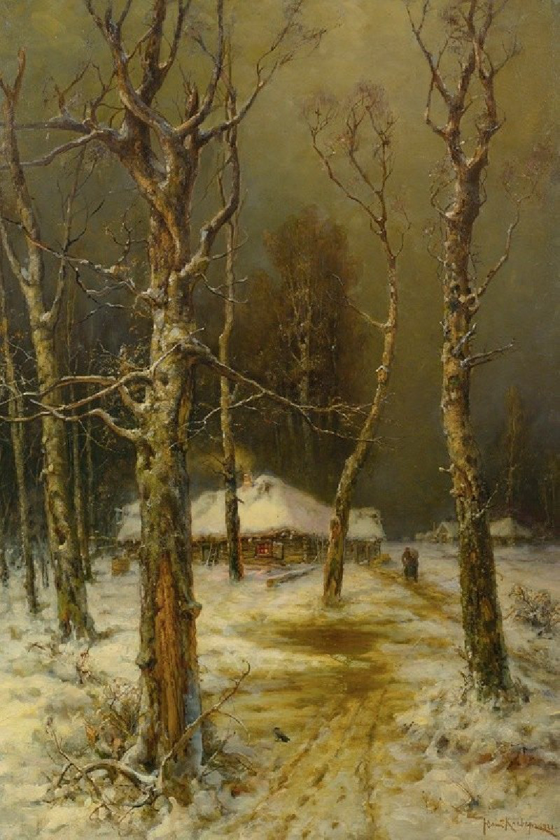 Winter In Russia (1912) reproduction of painting by Julius Sergius Klever. ALL GICLEE PRINTS