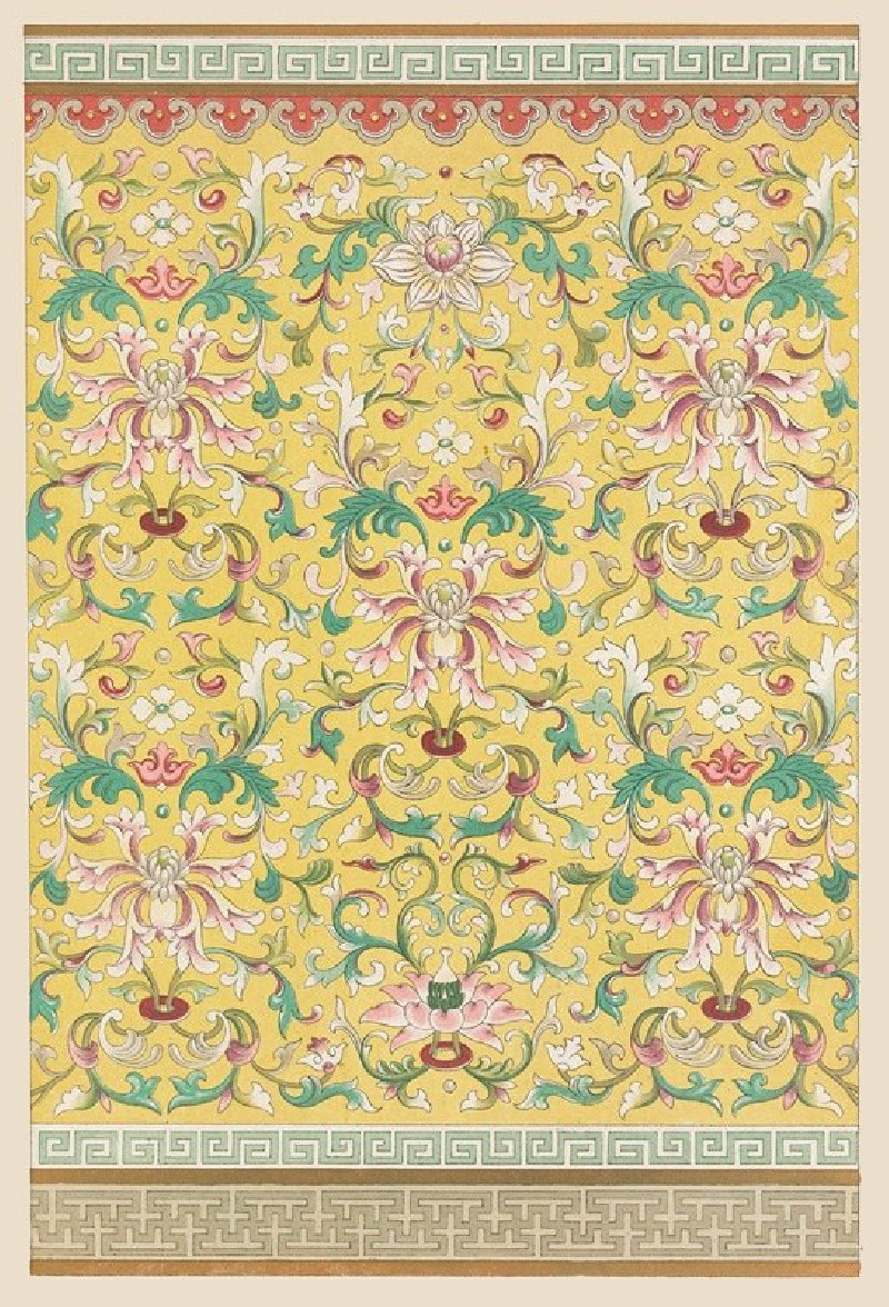 Examples of Chinese ornament, Pl.72 (1867) reproduction of painting by Owen Jones. ALL GICLEE PRINTS