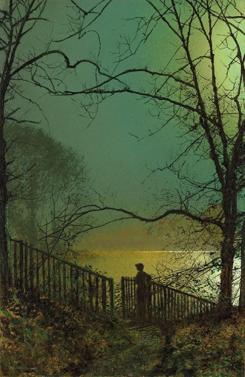 John Atkinson Grimshaw reprodukcija Roundhay Park Lake, VISOS REPRODUKCIJOS , paveikslai, reprodukcijos internetu