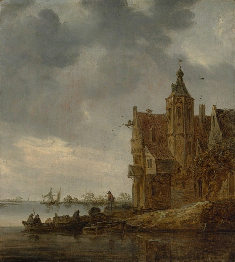 Country House near the Water (1646) reproduction of painting by Jan van Goyen. ALL GICLEE PRINTS