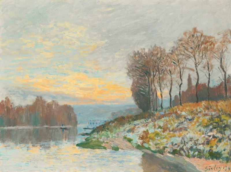 Alfred Sisley reprodukcija La Seine Près De Bougival (1874), VISOS REPRODUKCIJOS , paveikslai, reprodukcijos internetu