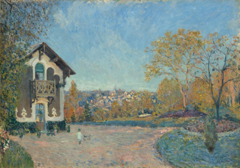 Alfred Sisley reprodukcija View of Marly-le-Roi from Coeur-Volant (1876), VISOS REPRODUKCIJOS , paveikslai, reprodukcijos int...