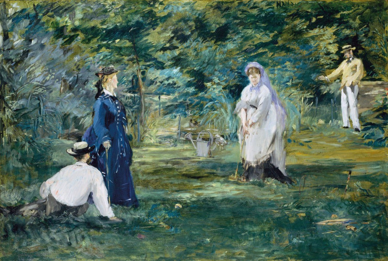 A Game of Croquet (1873) reproduction of painting by Edouard Manet. ALL GICLEE PRINTS