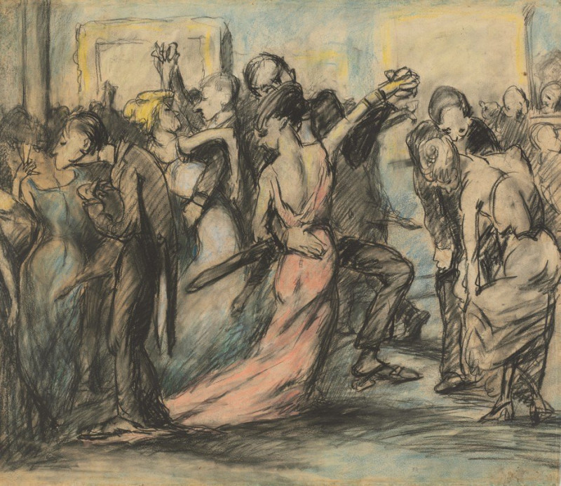 Society Ball (verso) (c. 1907) reproduction of painting by George Wesley Bellows. ALL GICLEE PRINTS