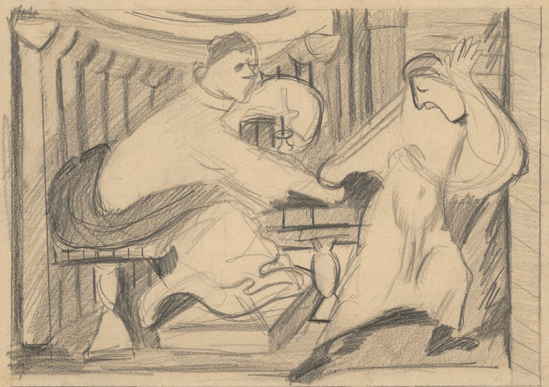 Cyprián Majerník reprodukcija Study for the Painting Seduction (1936), VISOS REPRODUKCIJOS , paveikslai, reprodukcijos internetu