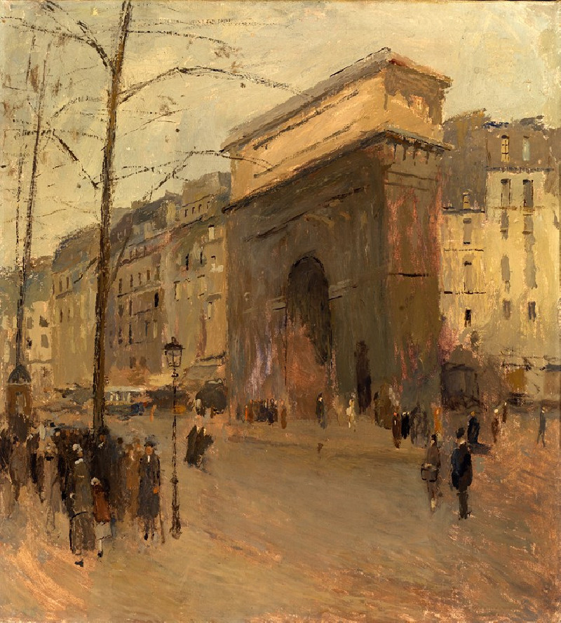 Porte St. Denis reproduction of painting by Frank Edwin Scott. ALL GICLEE PRINTS