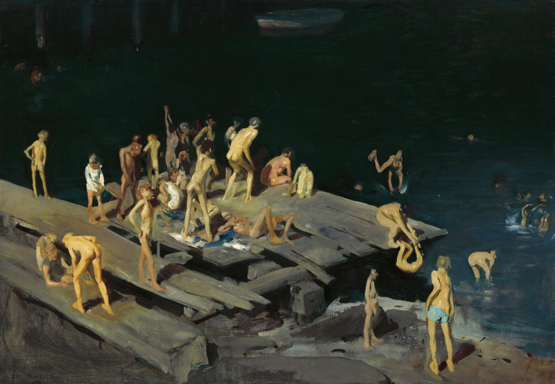 Forty-two Kids (1907) reproduction of painting by George Wesley Bellows. ALL GICLEE PRINTS