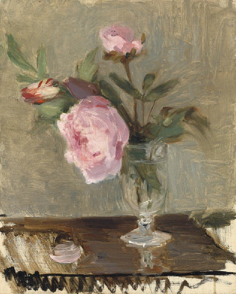 Peonies (c. 1869) reproduction of painting by Berthe Morisot. ALL GICLEE PRINTS