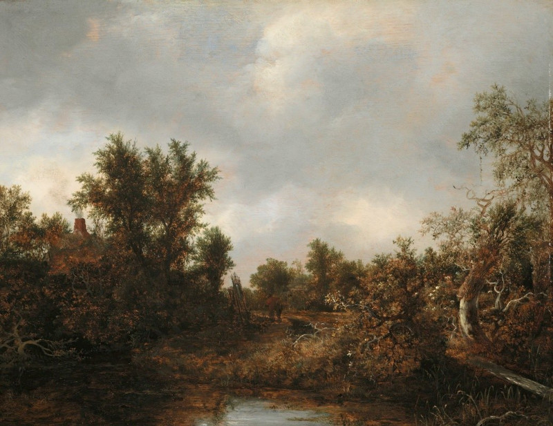 Landscape (ca. 1646) reproduction of painting by Jacob van Ruisdael. ALL GICLEE PRINTS