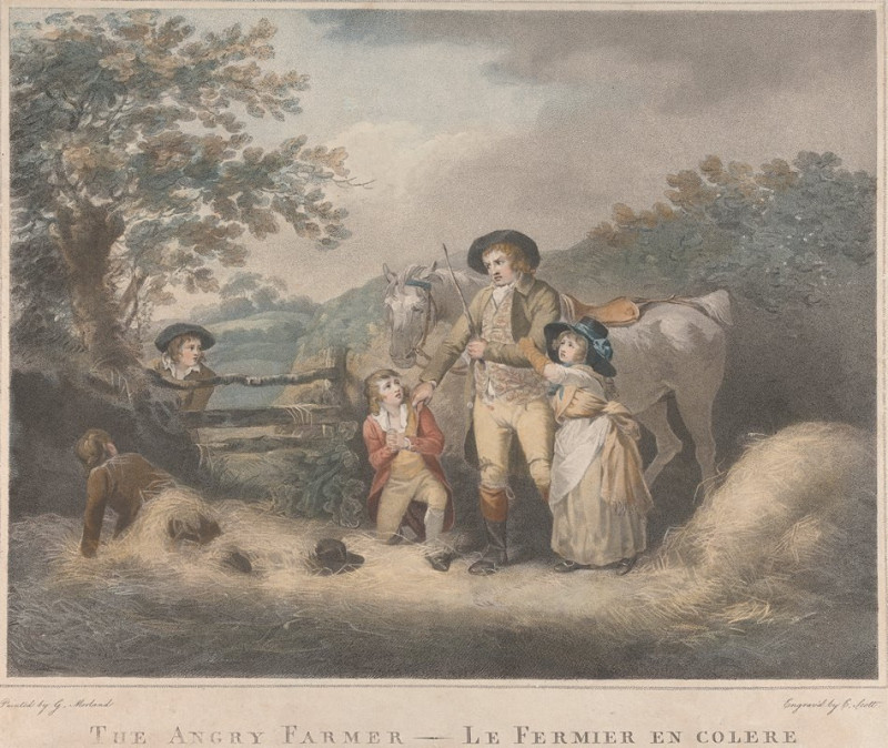 George Morland reprodukcija The Angry Farmer (1790), VISOS REPRODUKCIJOS , paveikslai, reprodukcijos internetu